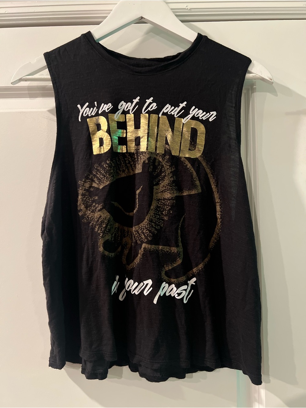 Disney Simba/The Lion King Black Muscle Crop Sleeveless Tee